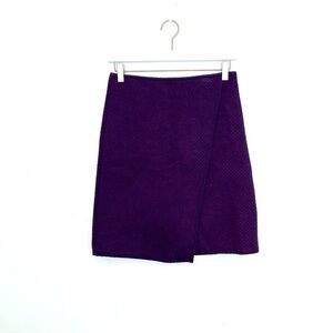 Boden Quilted Wrap Skirt in Purple size 6
